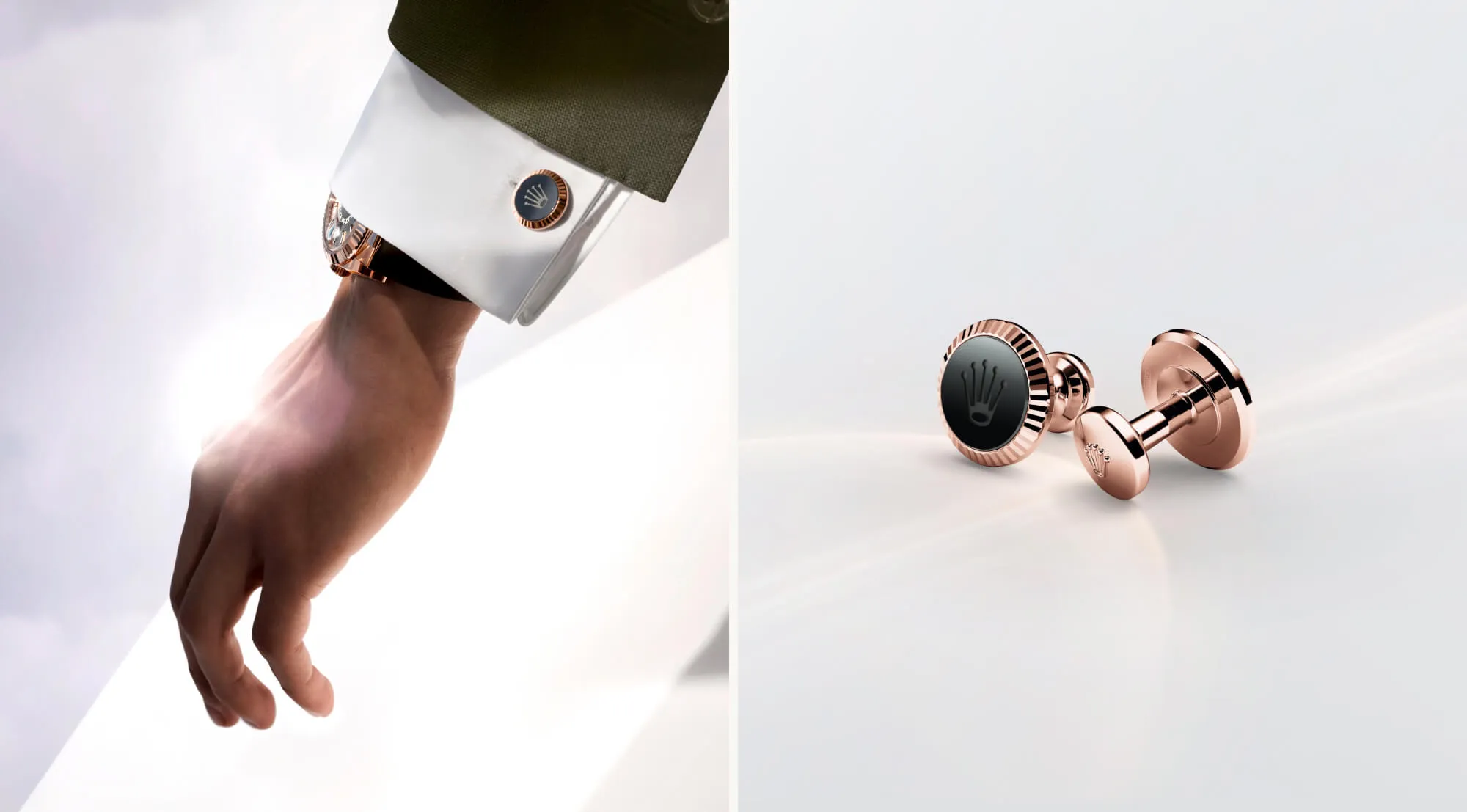 rolex accessories fluted cufflinks rolex cufflinks