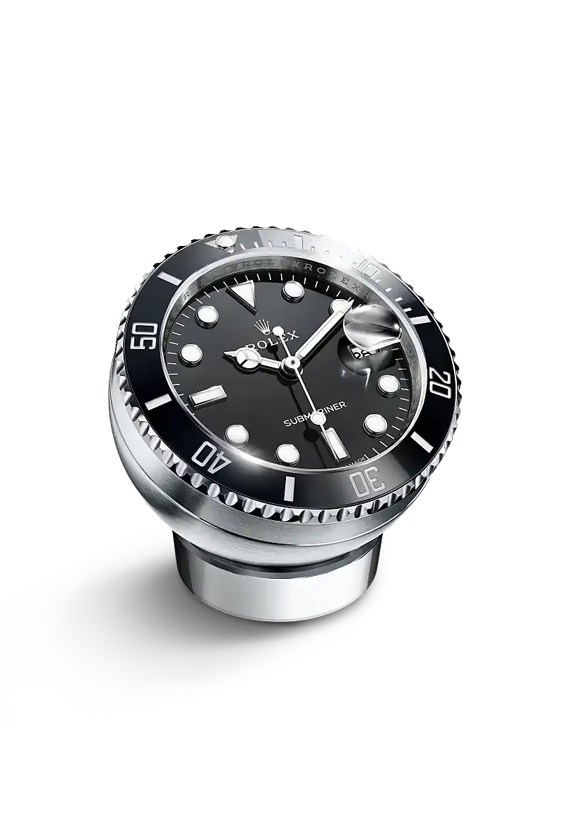 Rolex Submariner Date desk clock in Stainless steel, C909010LN-0001 at Langfords Jewellers