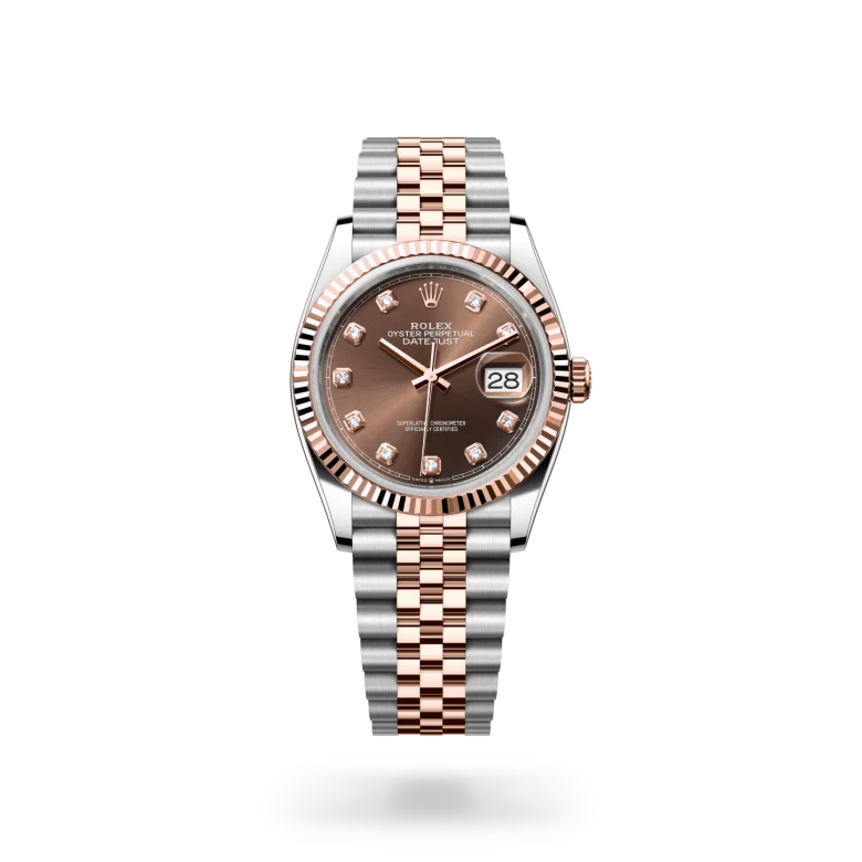 Rolex Datejust in Everose Rolesor - combination of Oystersteel and Everose gold, M126231-0053 - Langfords Jewellers