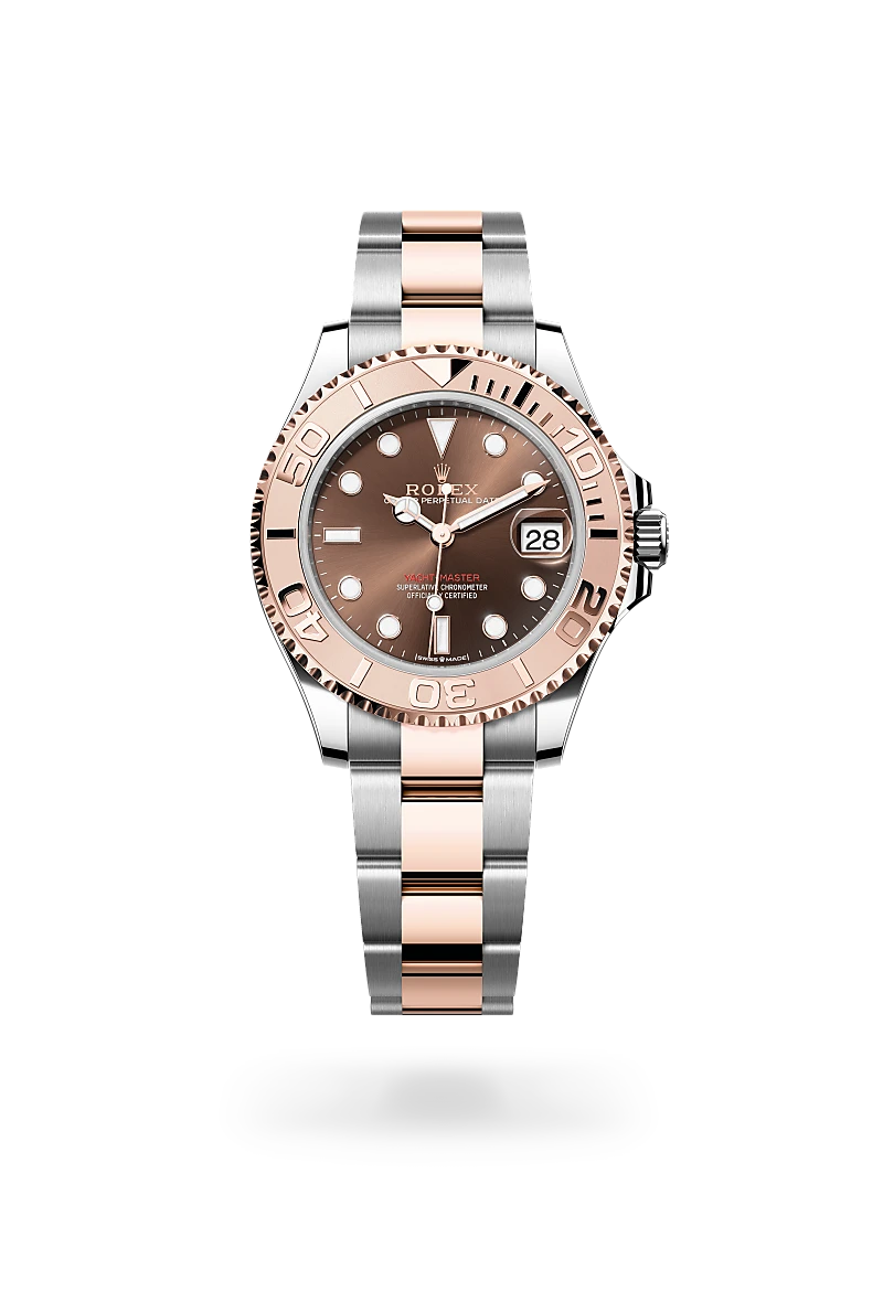 Rolex Yacht-Master 37 in Everose Rolesor with a Chocolate finish dial, Everose gold bezel, and Everose Rolesor bracelet
