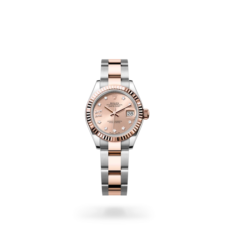 Rolex Lady-Datejust in Everose Rolesor - combination of Oystersteel and Everose gold, M279171-0028 - Langfords Jewellers