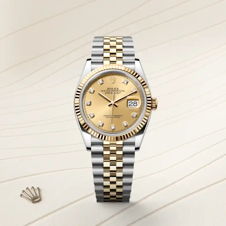 Rolex Datejust in Yellow Rolesor - combination of Oystersteel and yellow gold, M126233-0017 - Langfords Jewellers