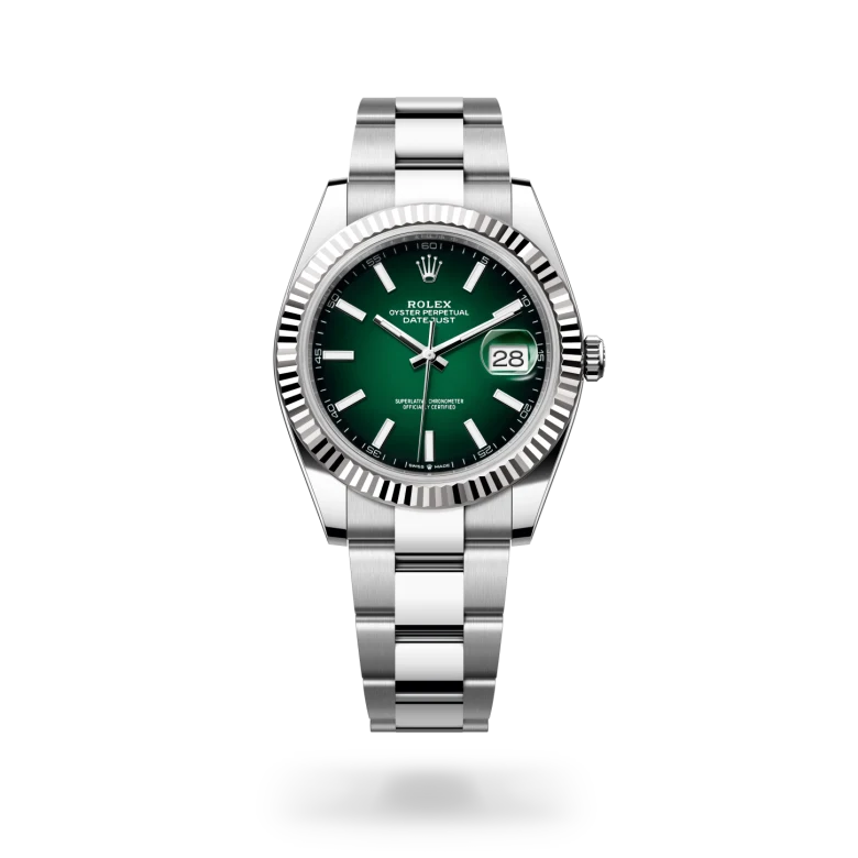 Rolex Datejust in White Rolesor - combination of Oystersteel and white gold, M126334-0033 - Langfords Jewellers