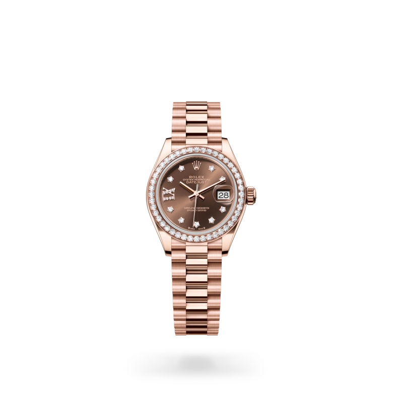 Rolex Lady-Datejust in 18 ct Everose gold, M279135RBR-0001 - Langfords Jewellers