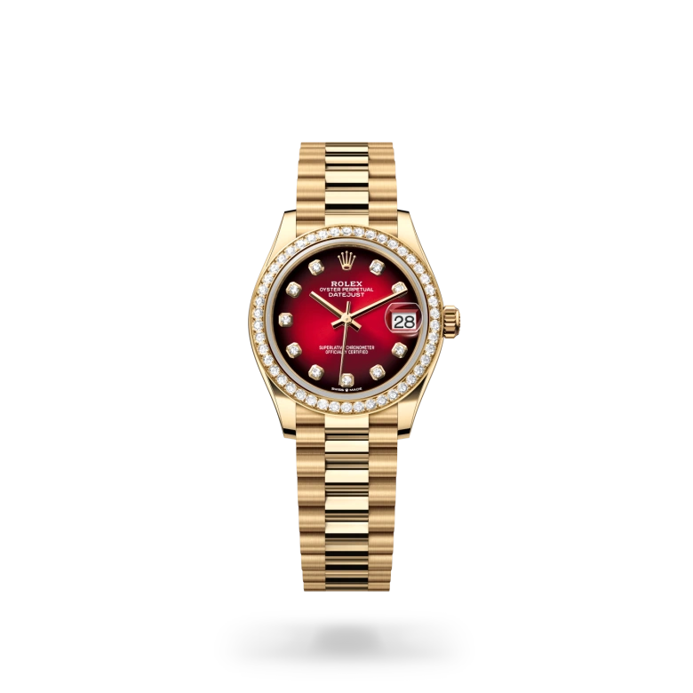 Rolex Datejust in 18 ct yellow gold, M278288RBR-0041 - Langfords Jewellers