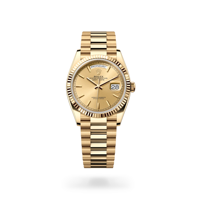 Rolex Day-Date in 18 ct yellow gold, M128238-0045 - Langfords Jewellers