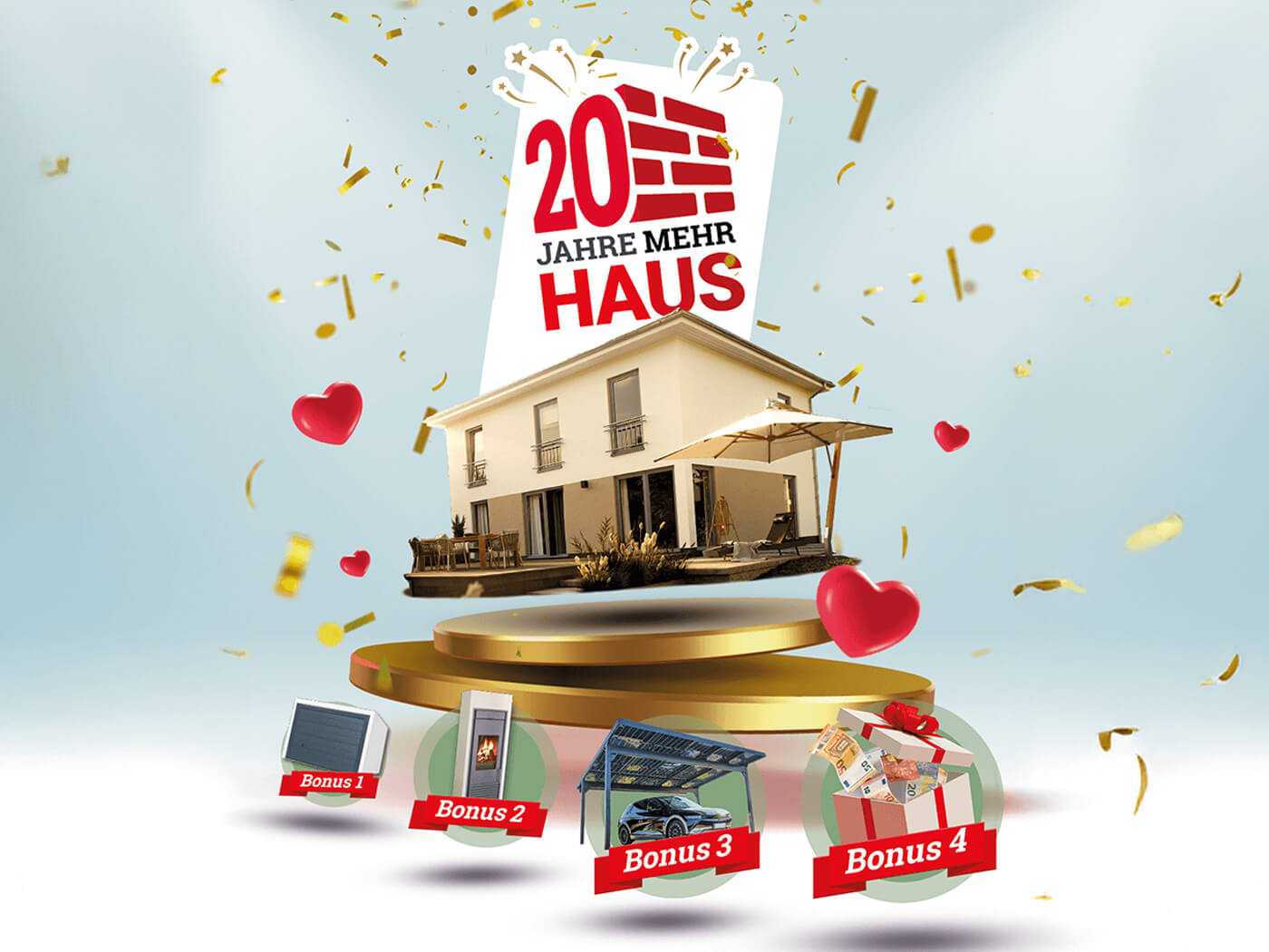 Werbe-Grafik für eine Jubiläumsaktion zum 20-jährigen Bestehen Town & Country Haus.