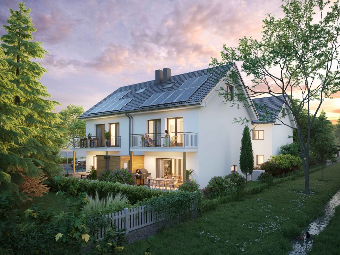 Außenansicht eines Fertighauses des Herstellers VARIO-HAUS.