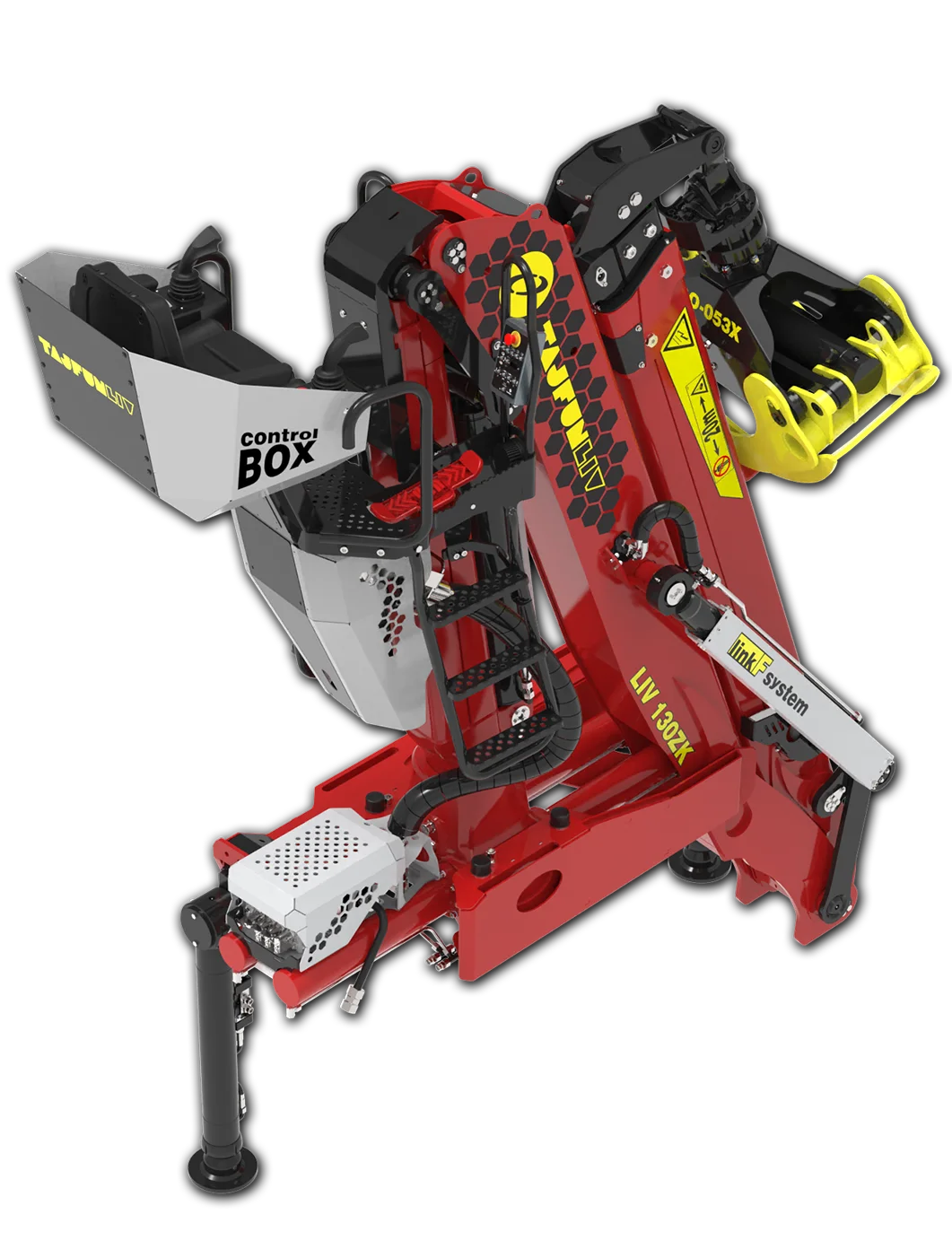 LIV 130ZK hydraulic loading crane with ControlBox.