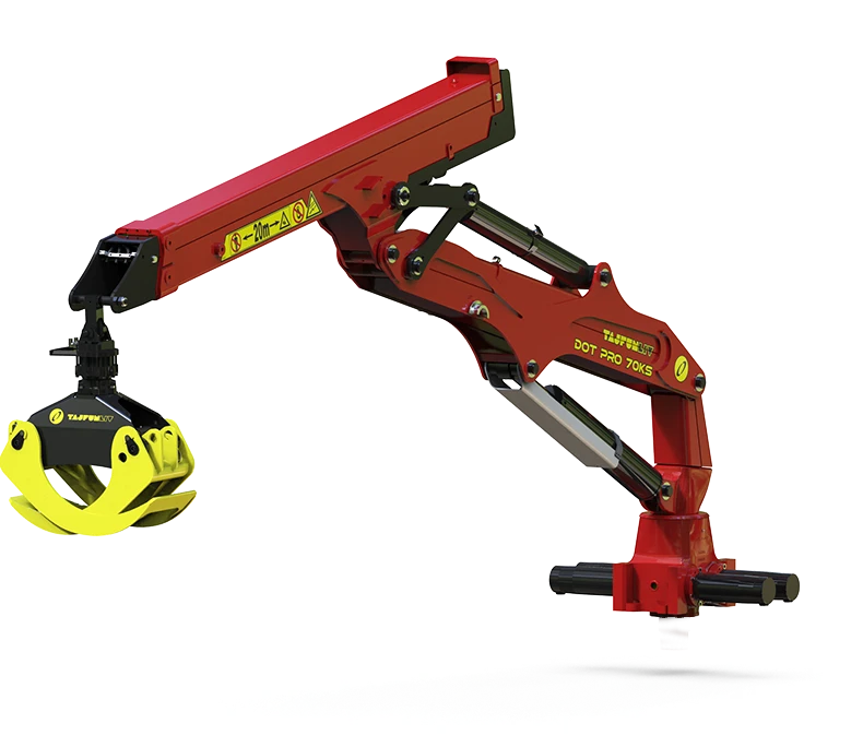 Skidder crane DOT PRO 70KS with grapple.