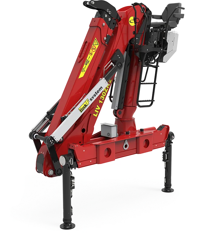 Tajfun LIV hydraulic crane 130ZK2 in folded position.