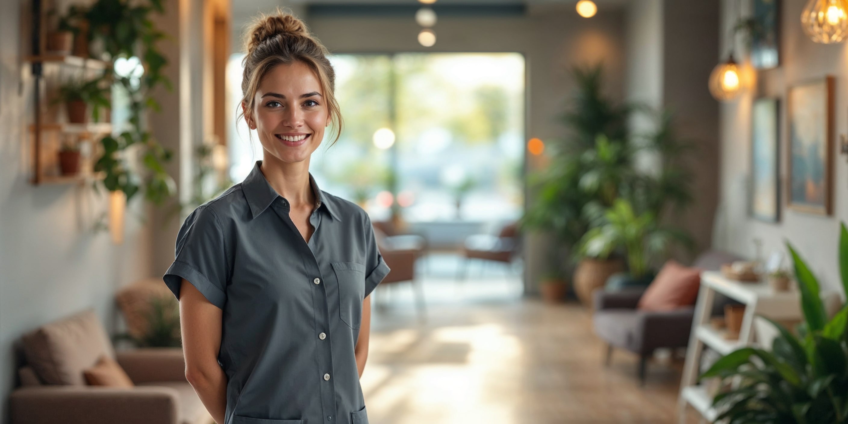 Young lady smiling