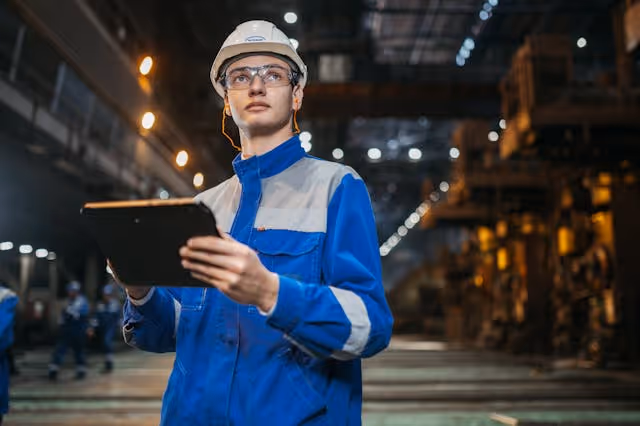 factory worker tablet