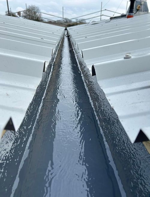 Lead work industrial metal roof