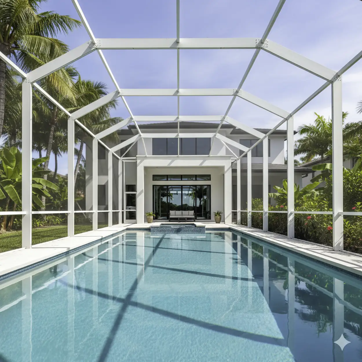 Custom aluminum pool enclosures designed and installed in Pinecrest for safety, comfort, and hurricane-resistant outdoor living.