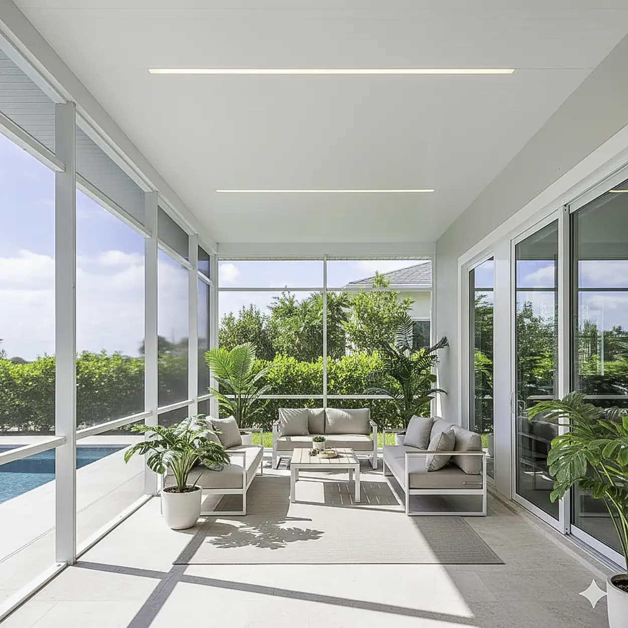 Modern aluminum pergolas and patio covers installation in Pinecrest, crafted for style, durability, and shade by expert builders.