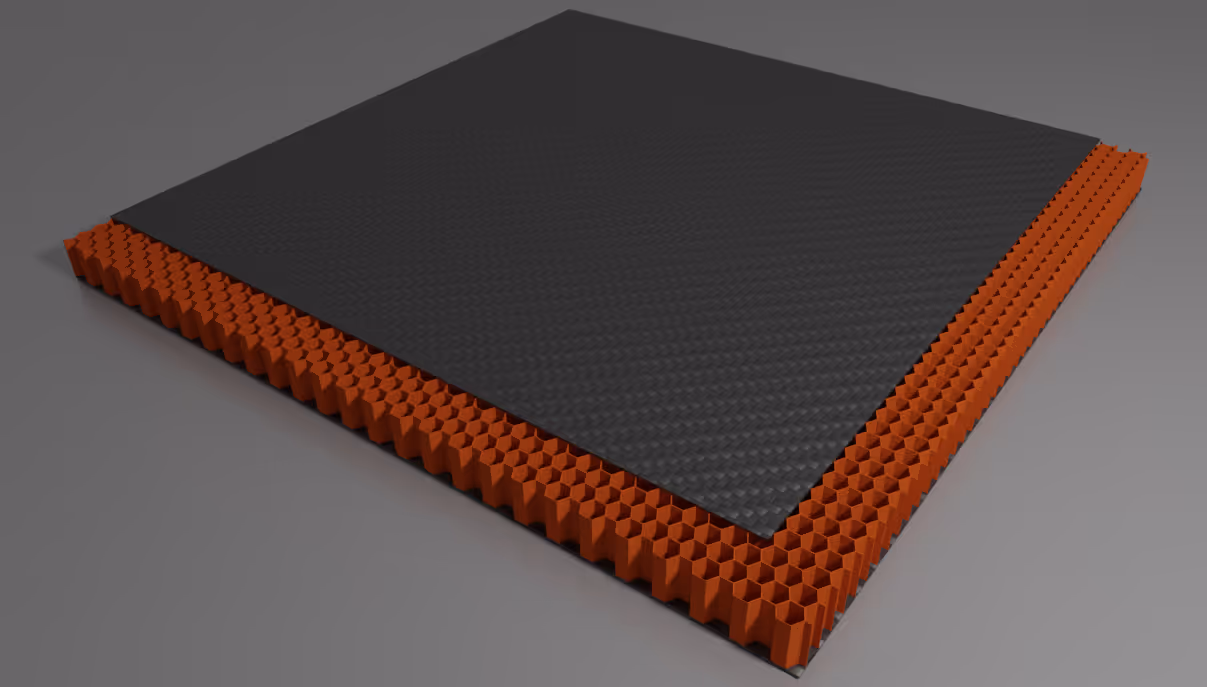 Carbon fiber honeycomb sandwich panel