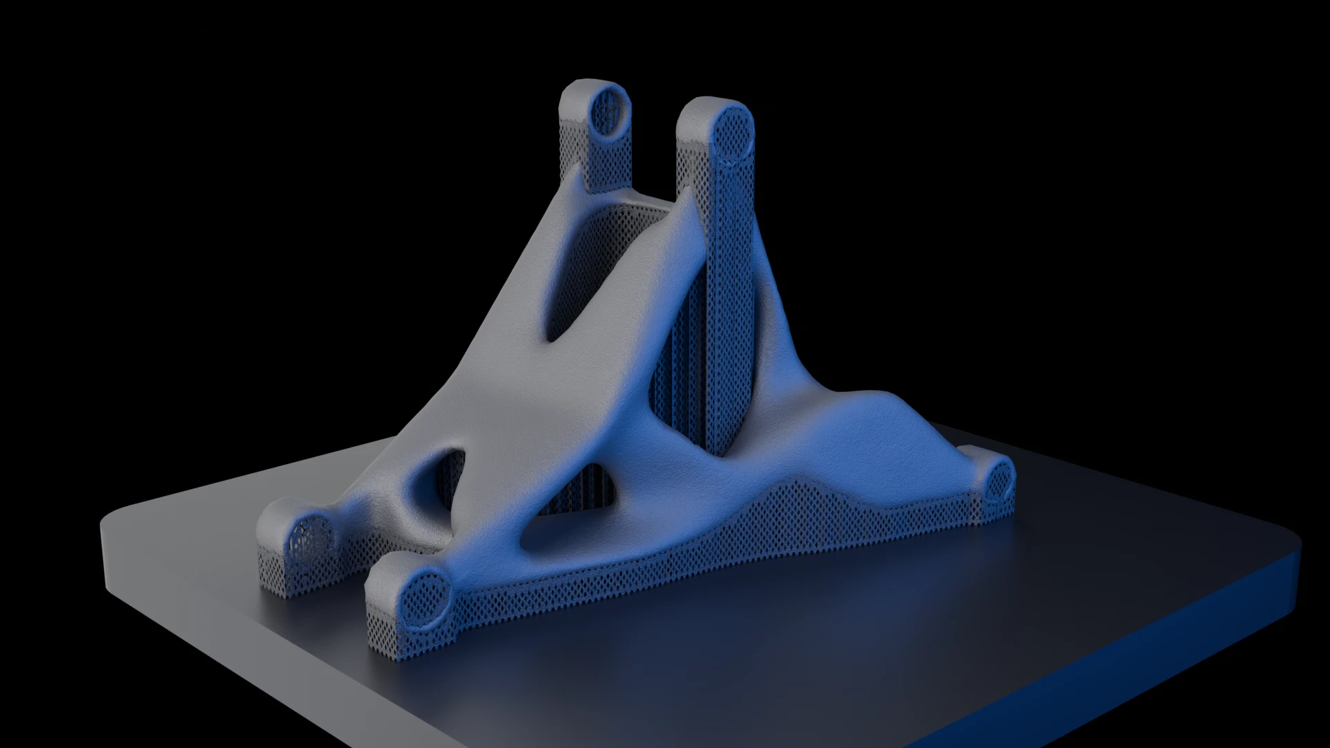 Topology optimised part designed for additive manufacturing