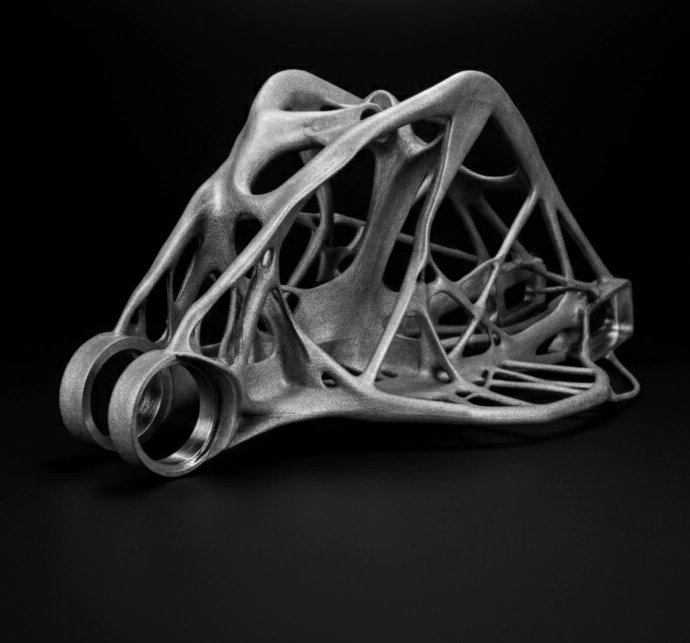 Generative design metal printed part