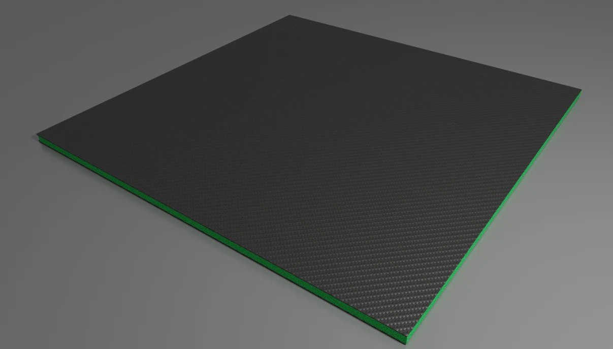 Carbon fiber PVC sandwich panel