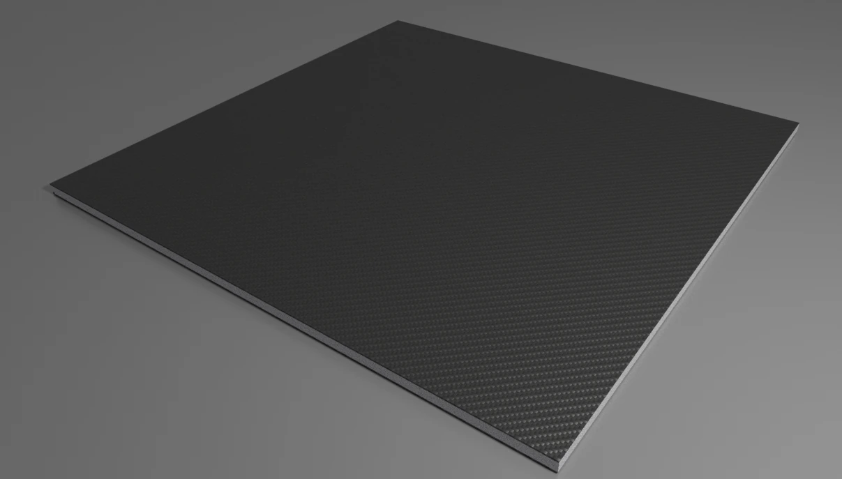 Carbon fiber Rohacell sandwich panel