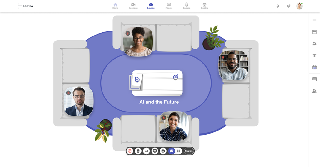 Lounges for virtual networking