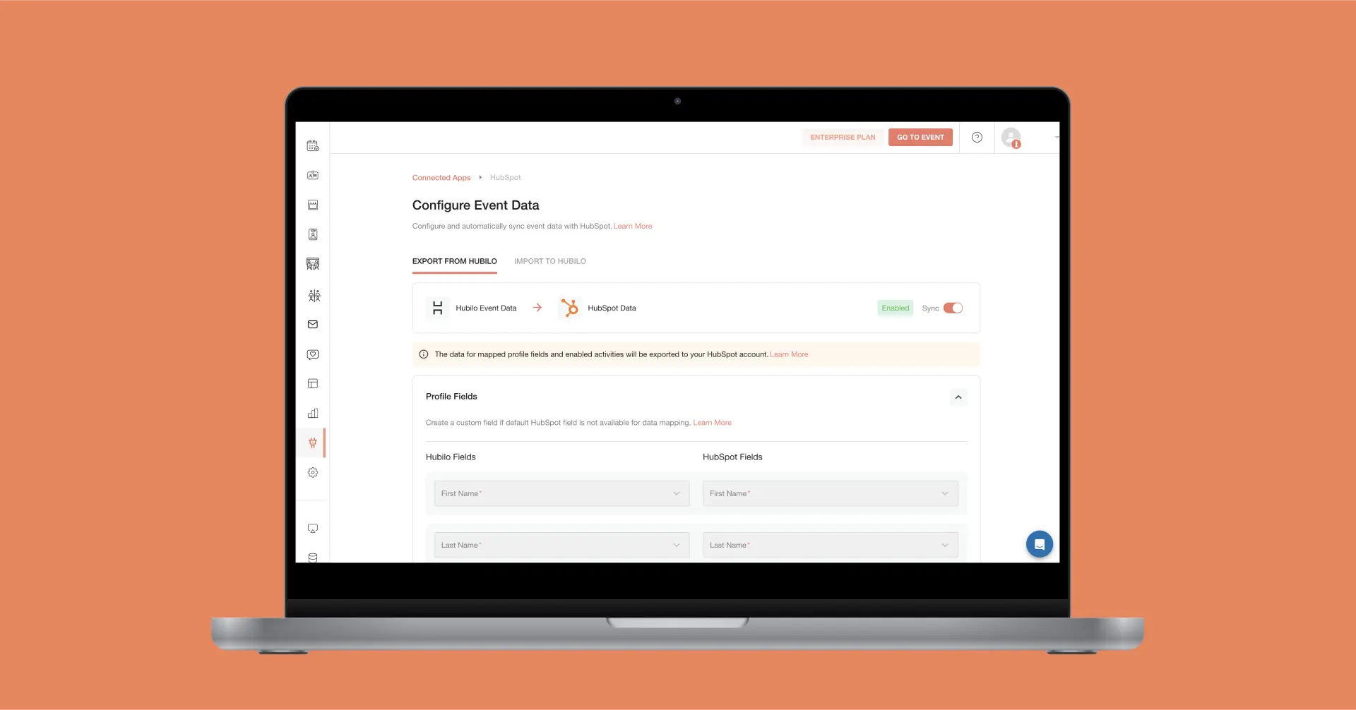 Automatically push registration data from your events on Hubilo