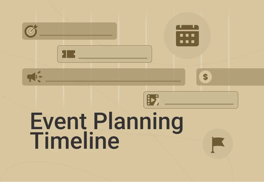 event planning timeline - Webinar platform Hubilo Webinar+ www.hubilo.com
