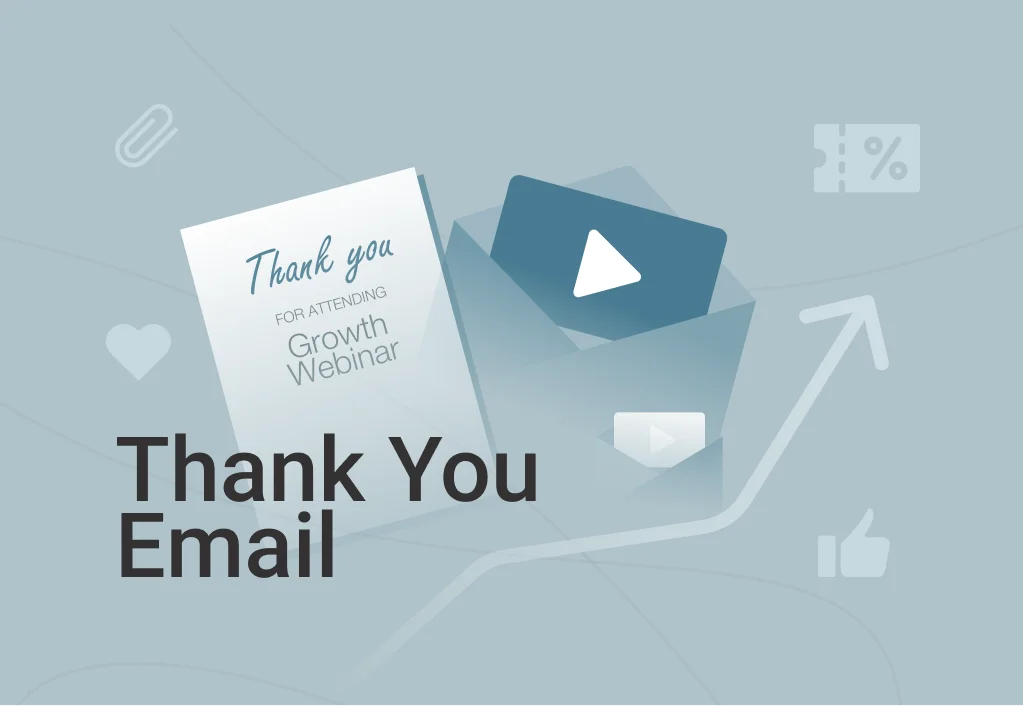 "Thank You For Attending" Webinar Email - Webinar platform Hubilo Webinar+ www.hubilo.com