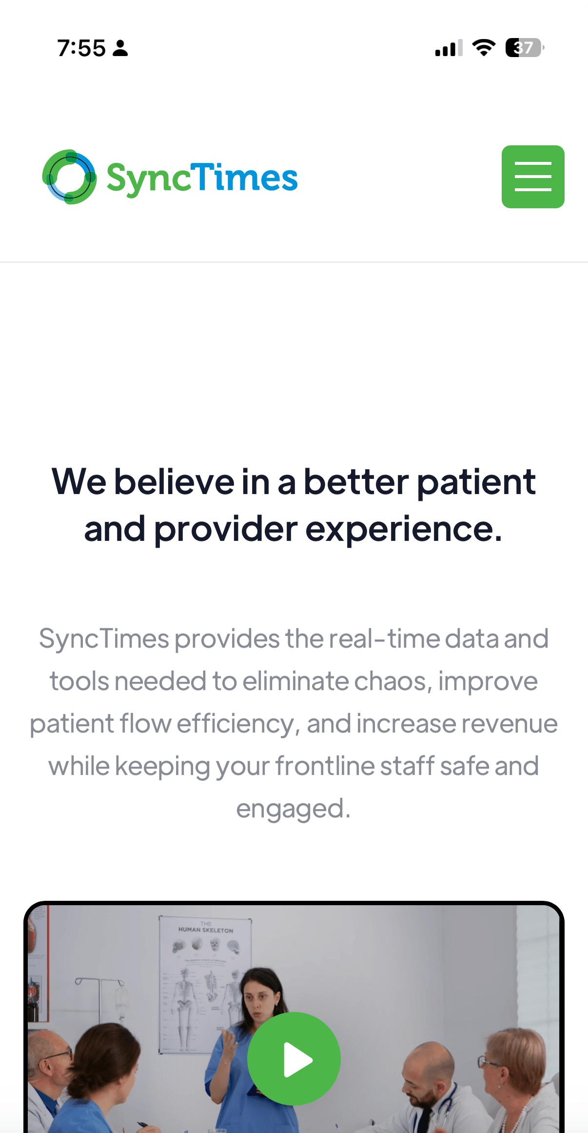 The SyncTimes website needed a refresh to speak to the ICP and make it mobile-friendly.