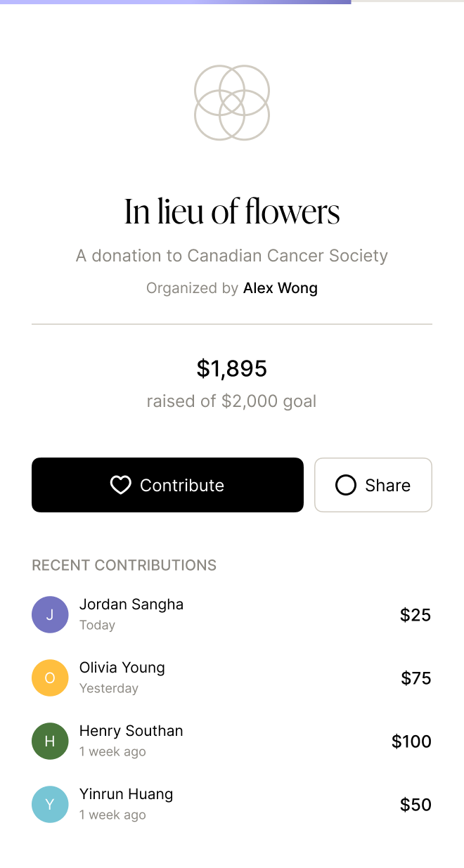 Home Donation Example