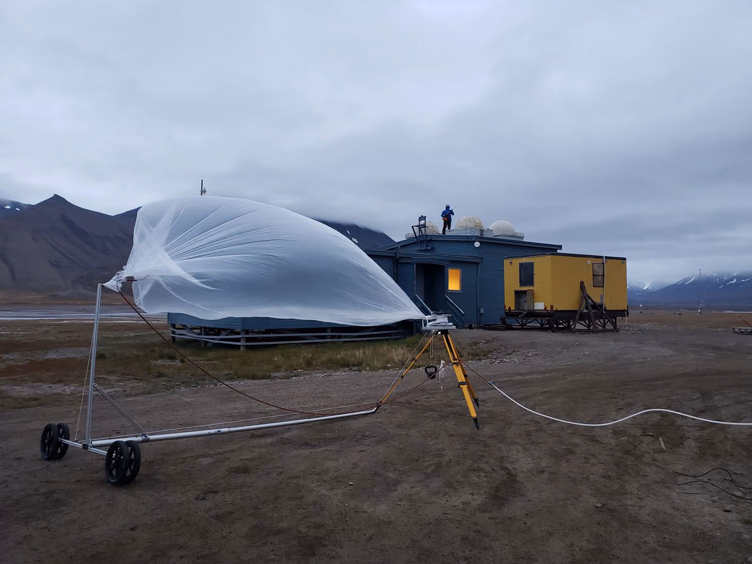 Balloon launch hardware in Svalbard, Norway