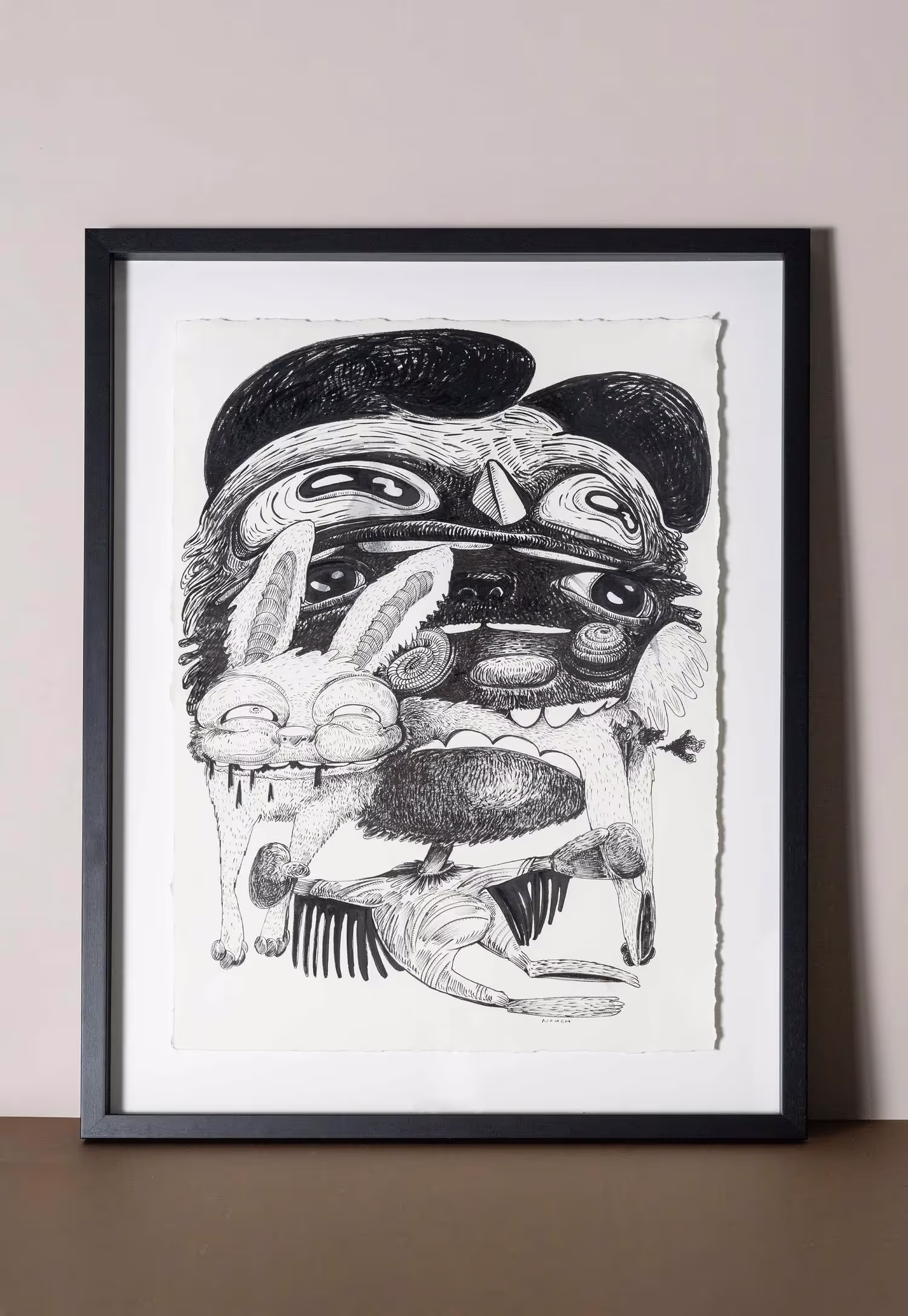 Framed artwork for Nouch her show Notmystory