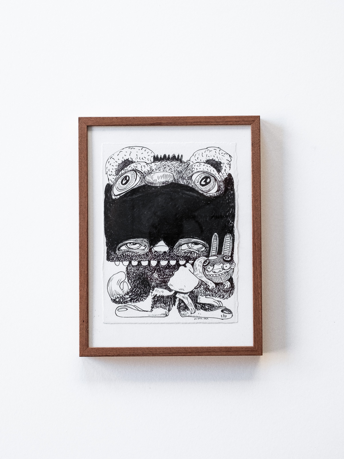 Little friend, original artwork, ink on paper by Nouch