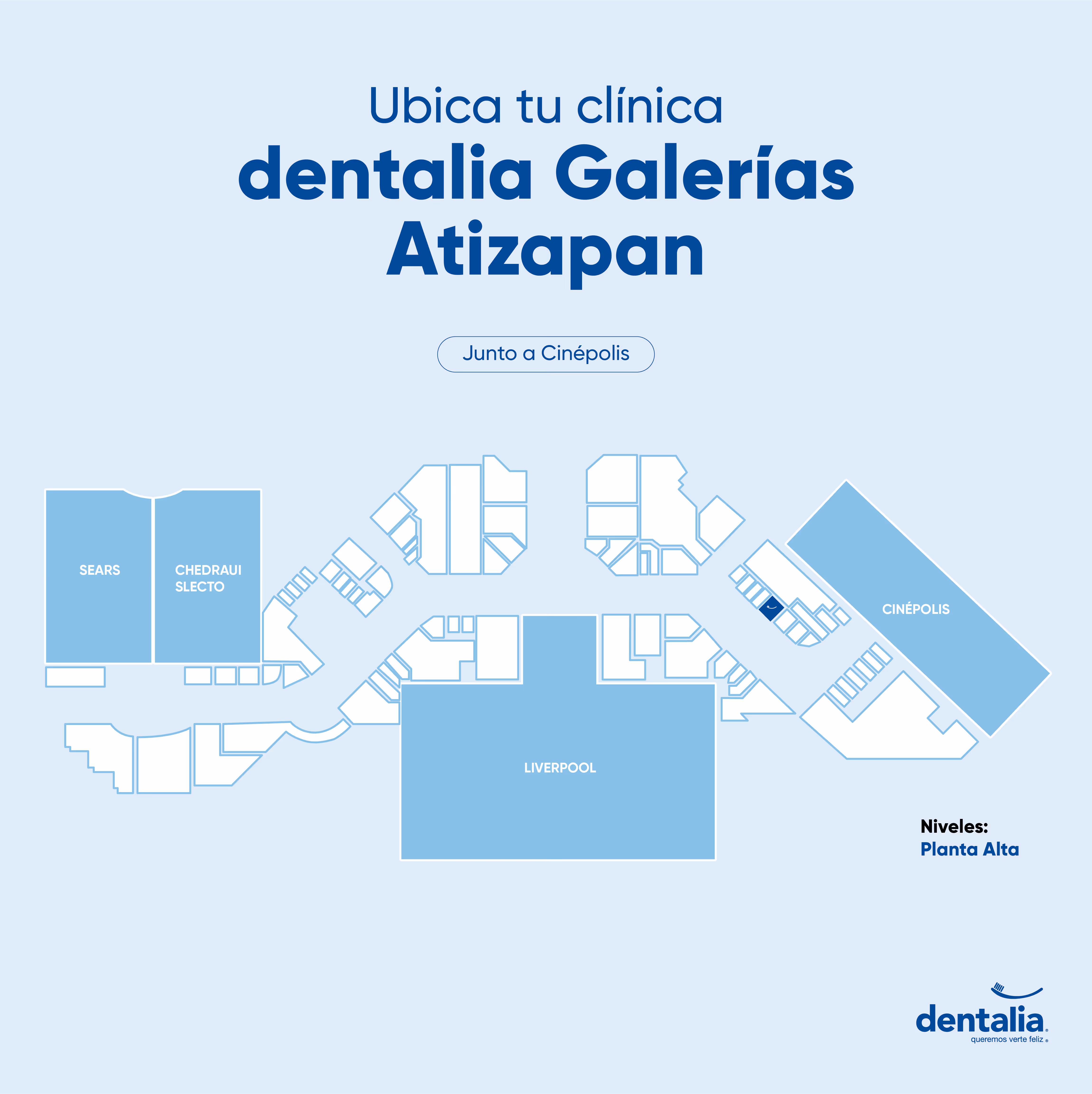 Primer piso, a un lado de los cines.