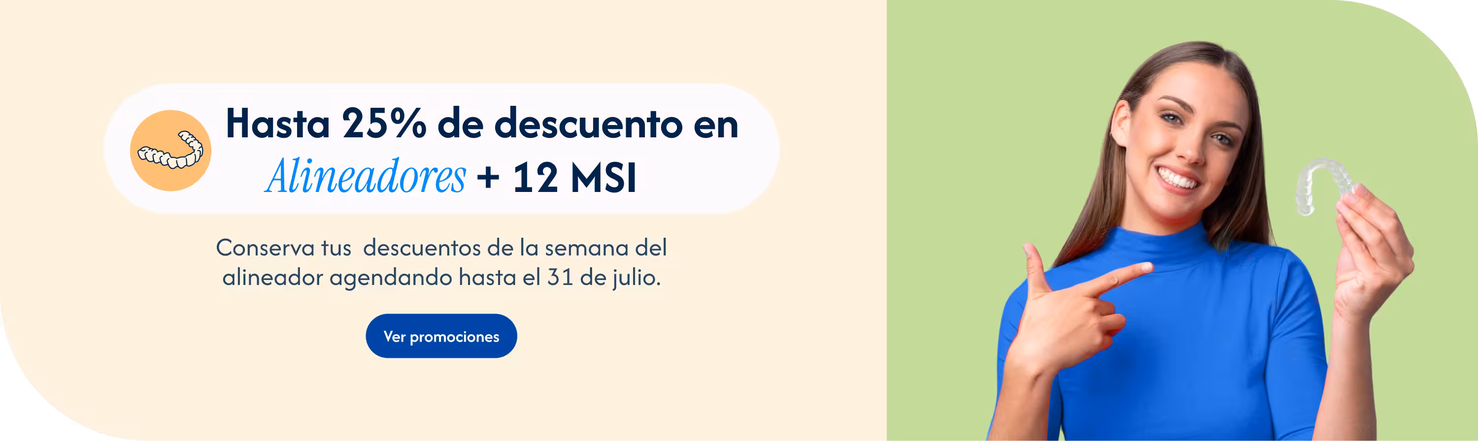 Hasta 25% de descuento en alineadores.
