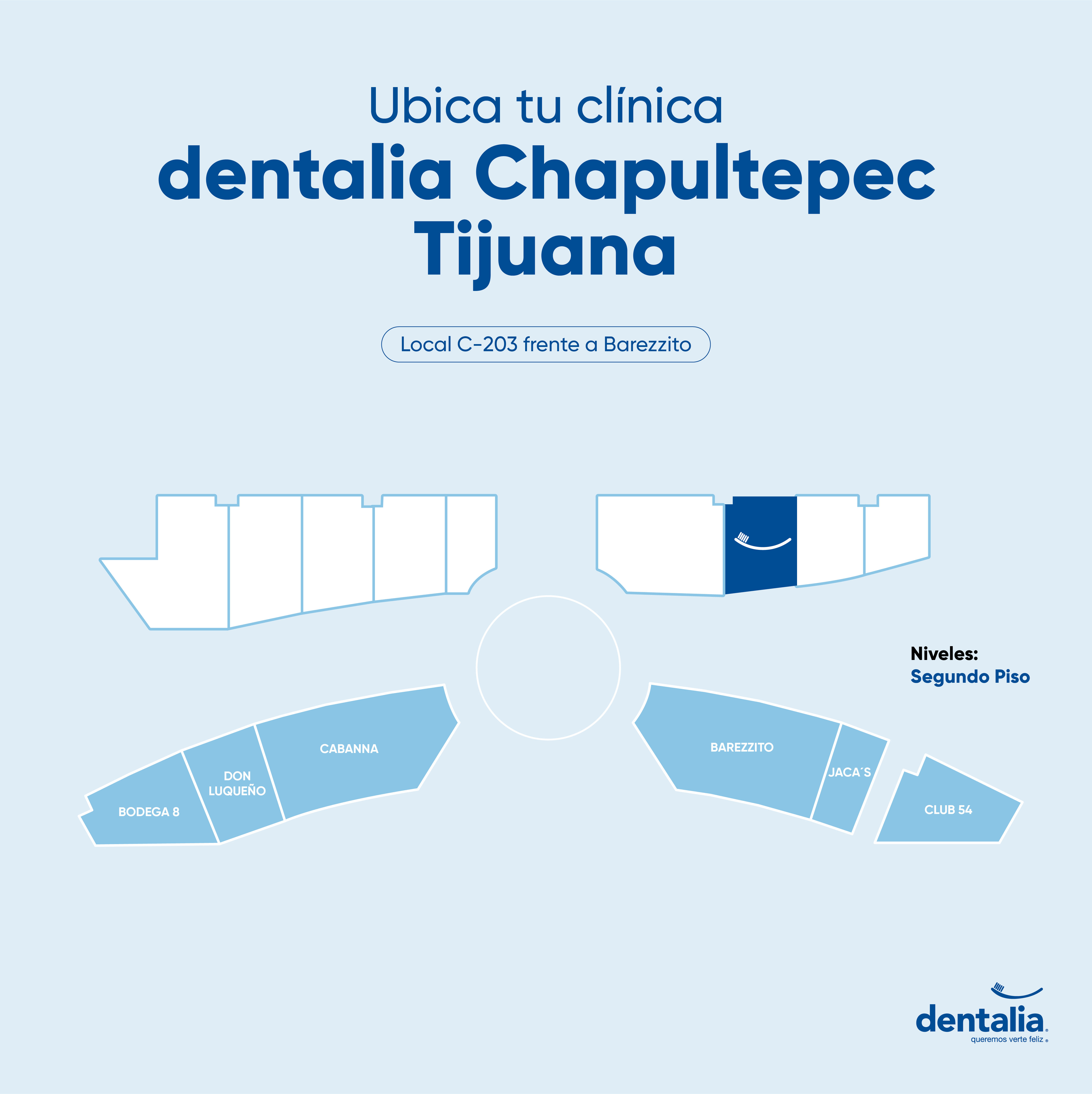 En Plaza Paseo Chapultepec, Segundo piso, Local C-203.