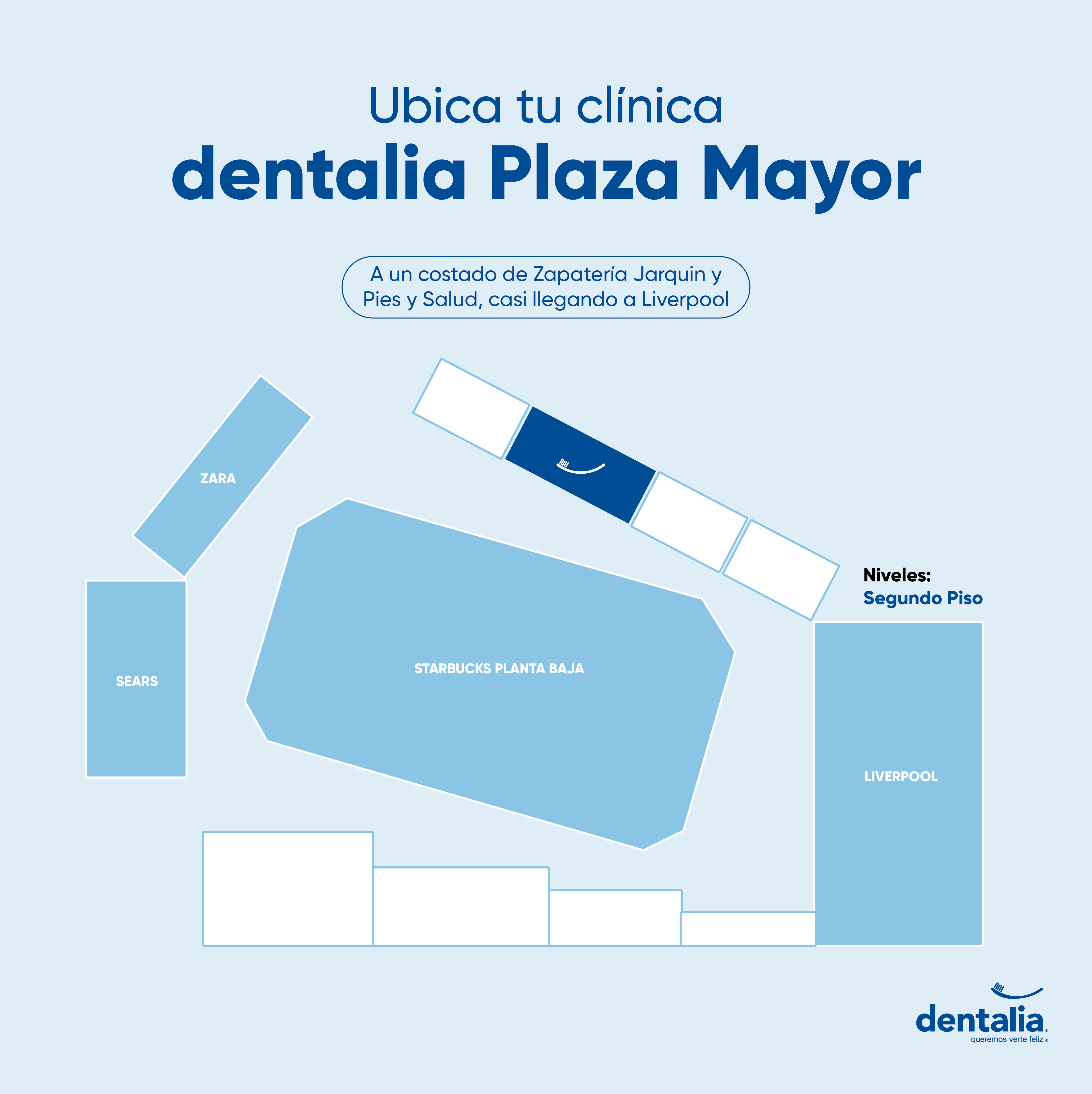 Segundo piso entre una zapatería y una clínica podológica.