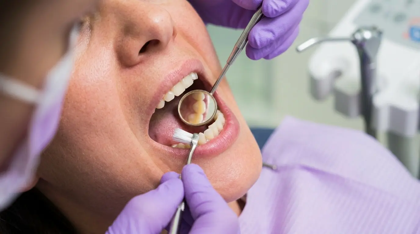 dentista revisando ligamentos periodoontales