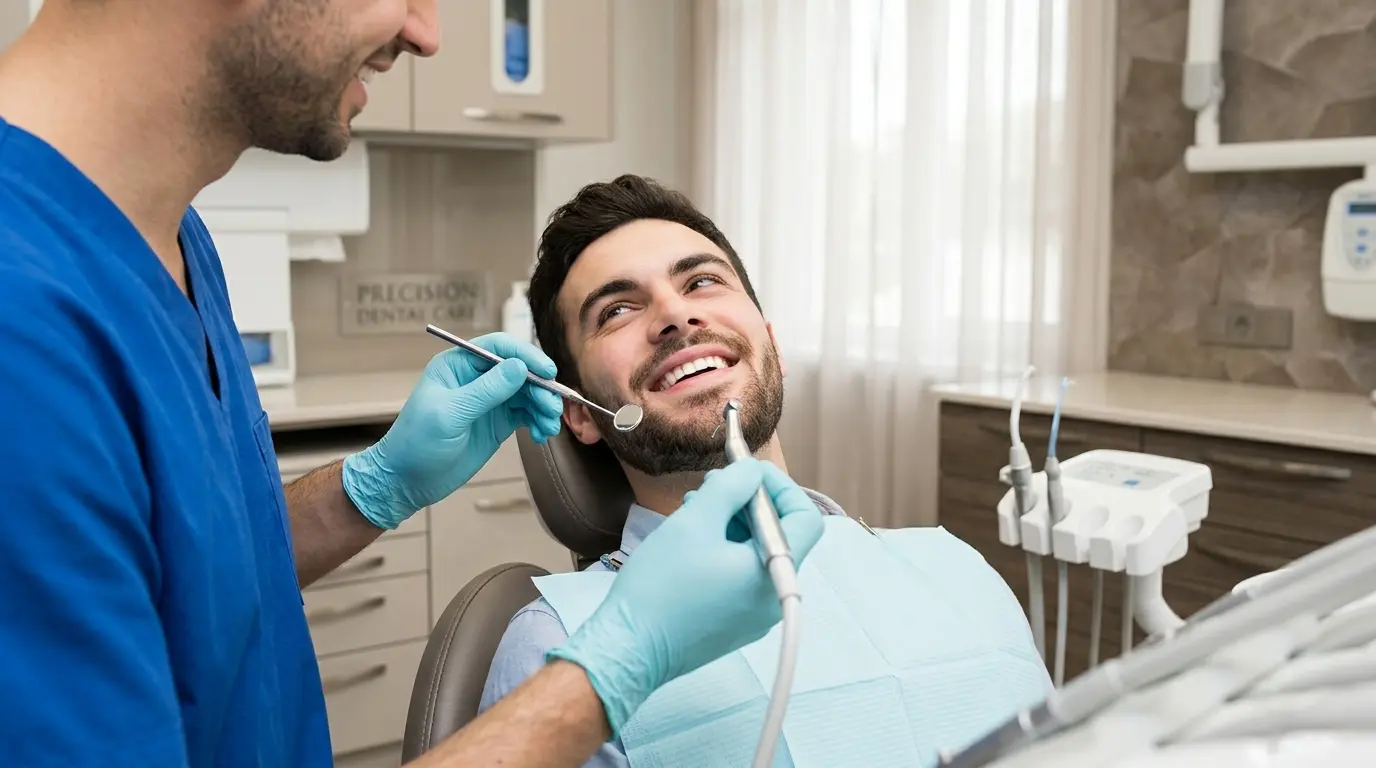 paciente atendiendose para una exodoncia dental