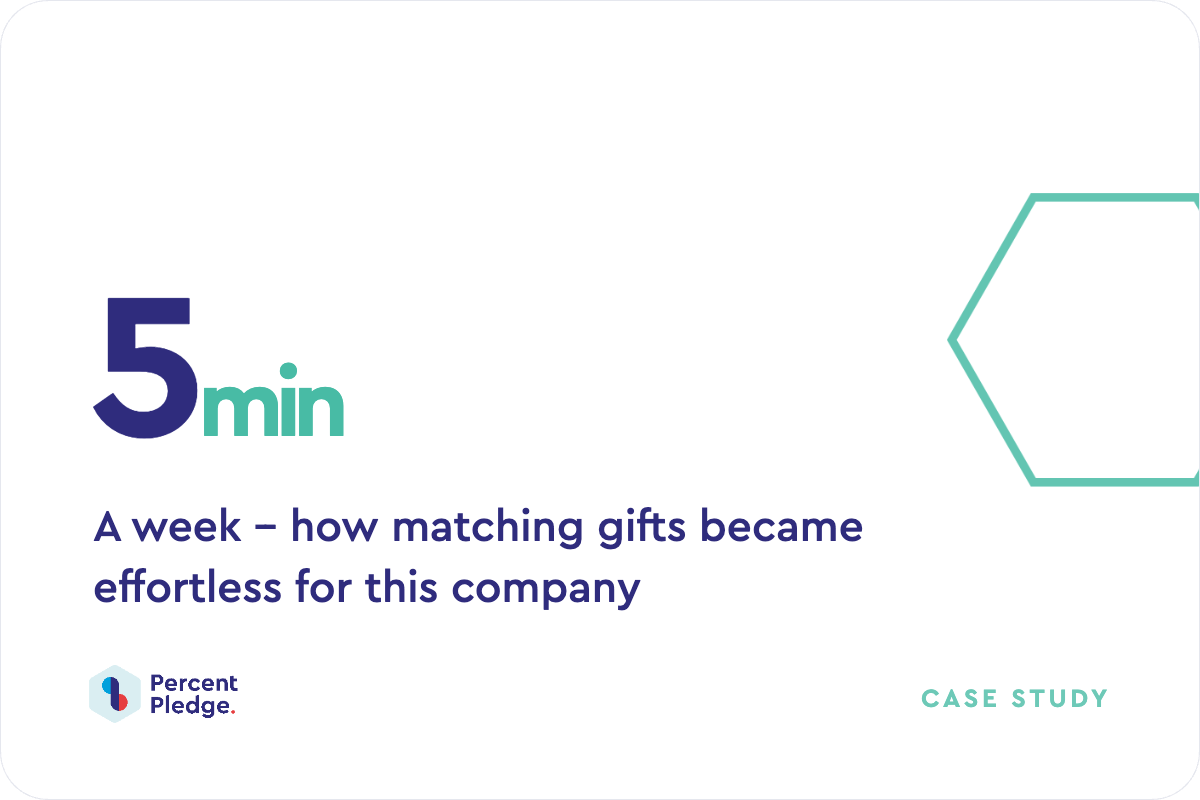 5 Minutes a Week: How Matching Gifts Became Easy for This Company