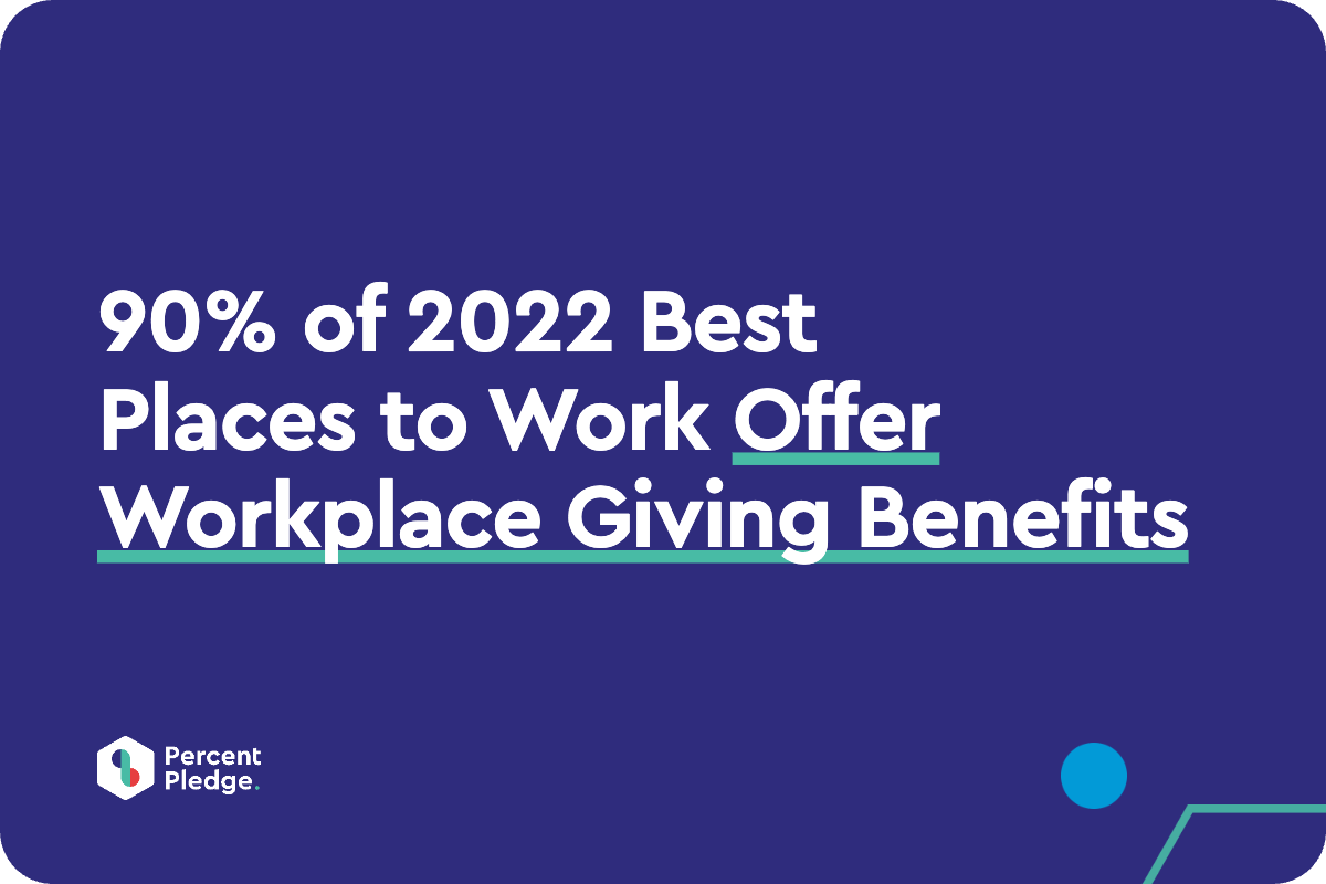 90% of 2022 Best Places to Work Offer Workplace Giving Benefits