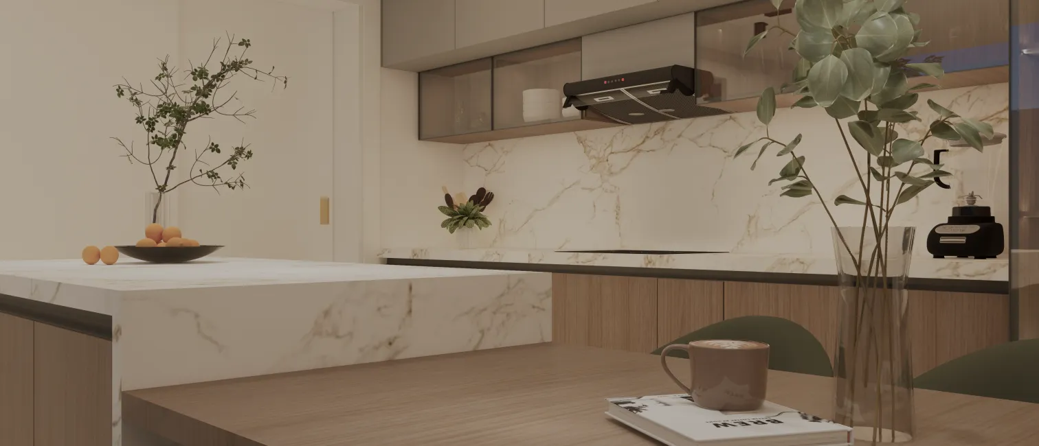 Fotografía de una cocina minimalista diseñada por Koncepto