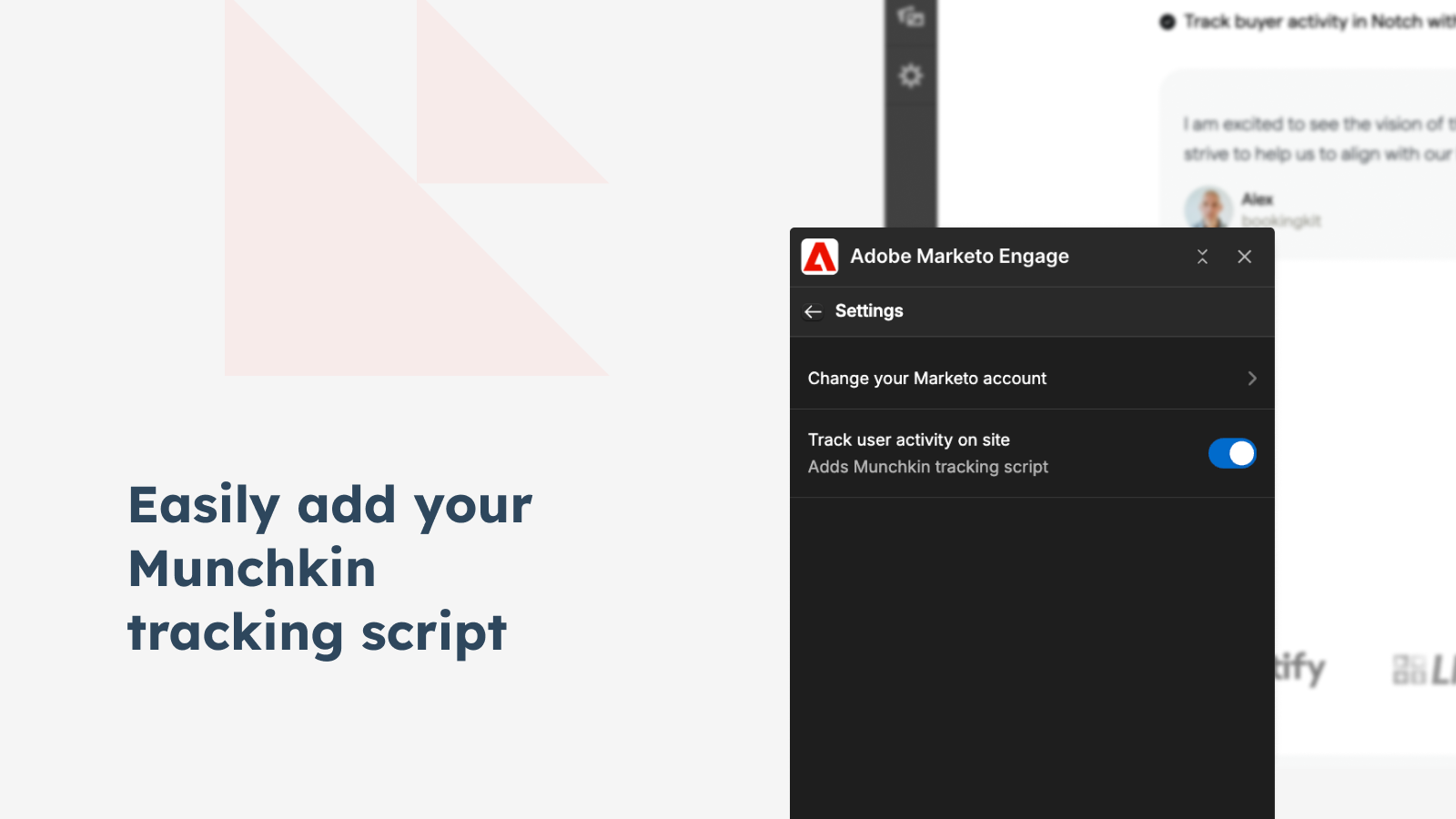 Easily add your Munchkin Tracking Script