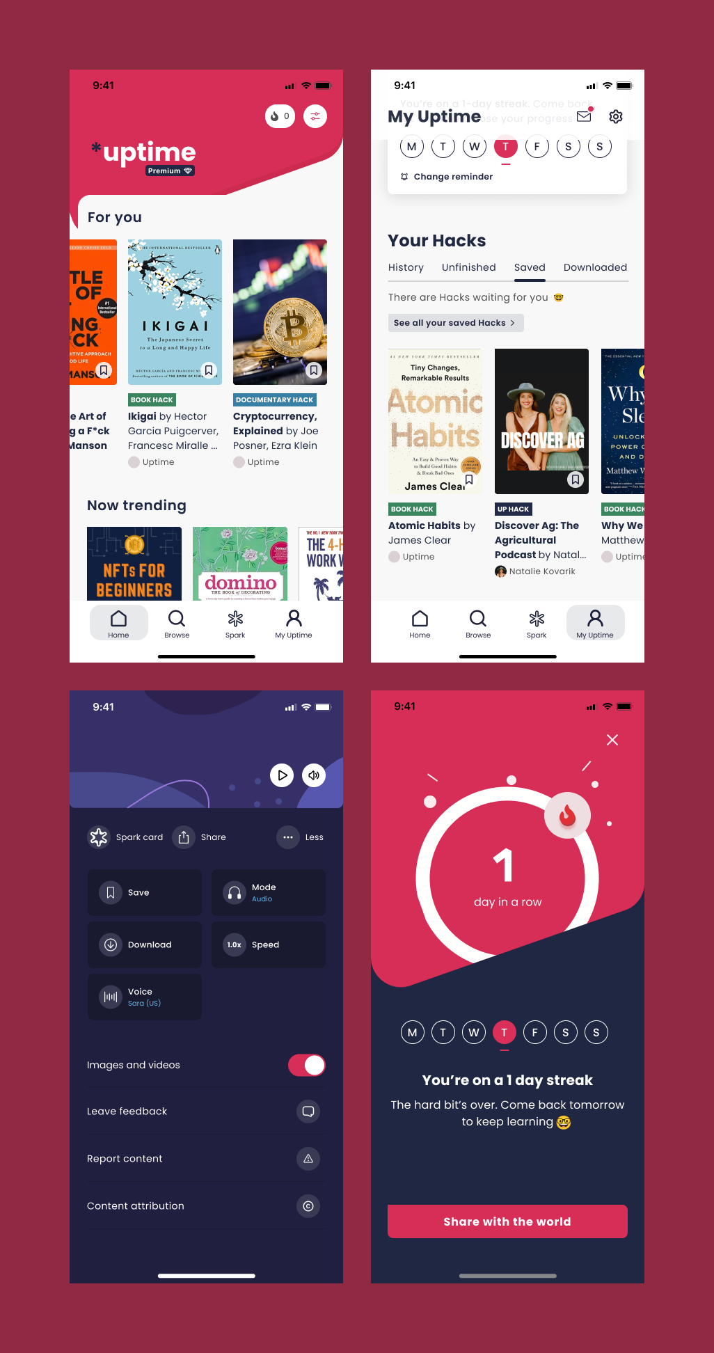 Recreation of the uptime app