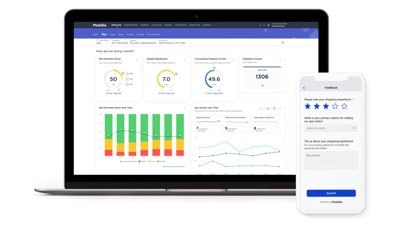 Medallia app screenshot