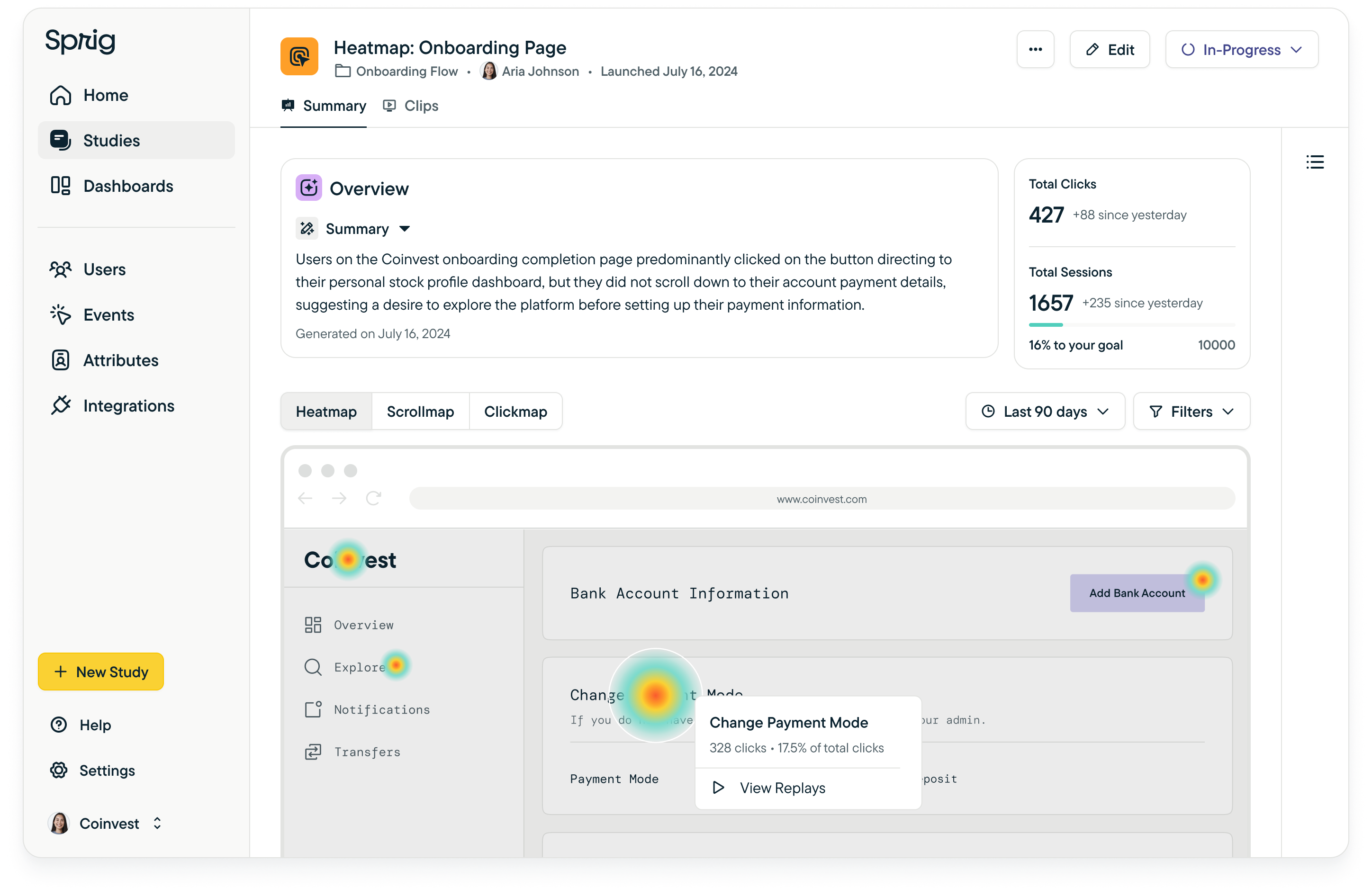Sprig app screenshot