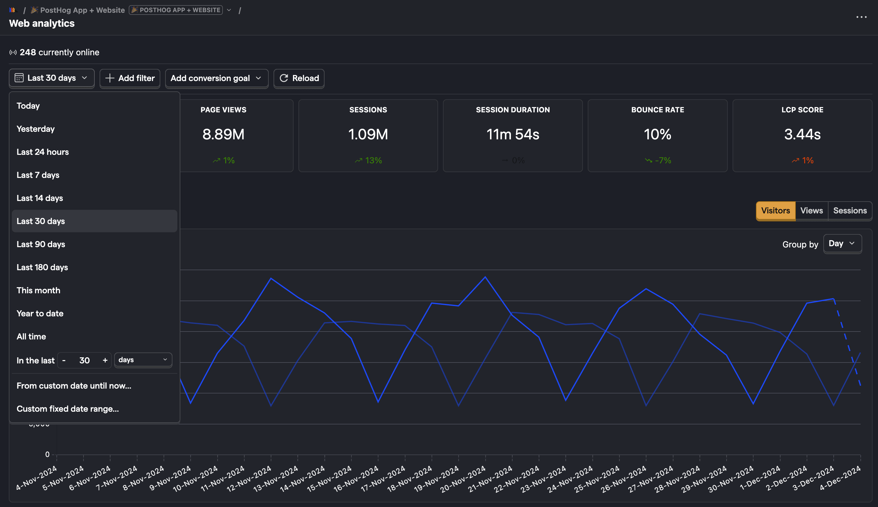 PostHog app screenshot