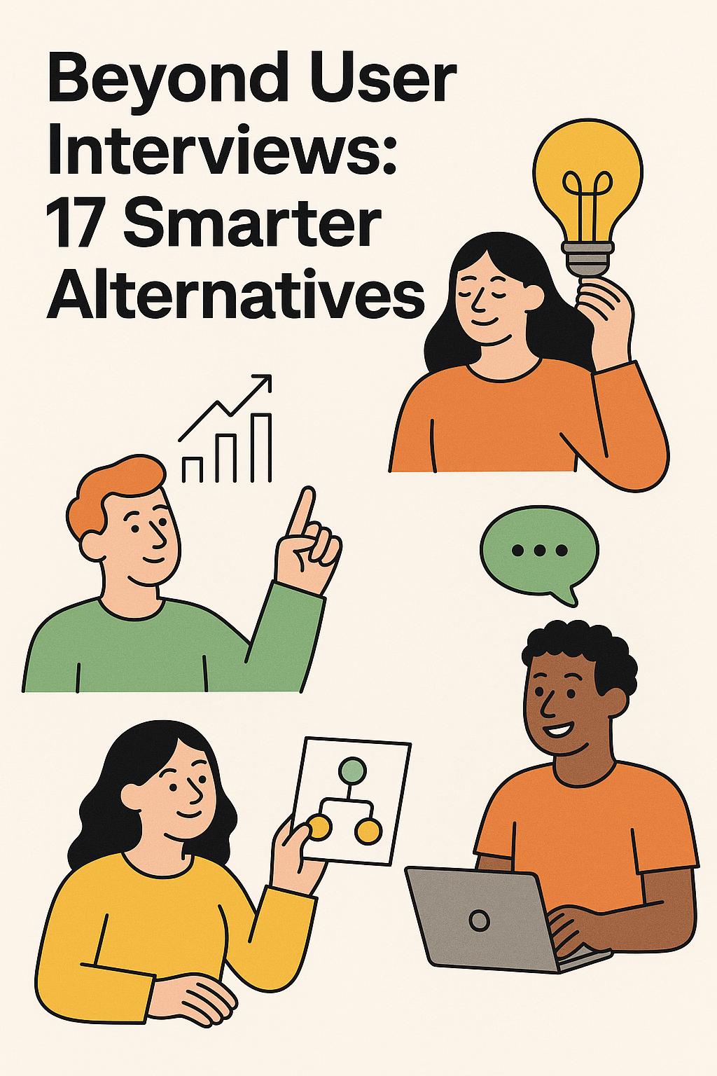 Beyond User Interviews: 17 Smarter Alternatives to Understand Users Faster (and at Scale)