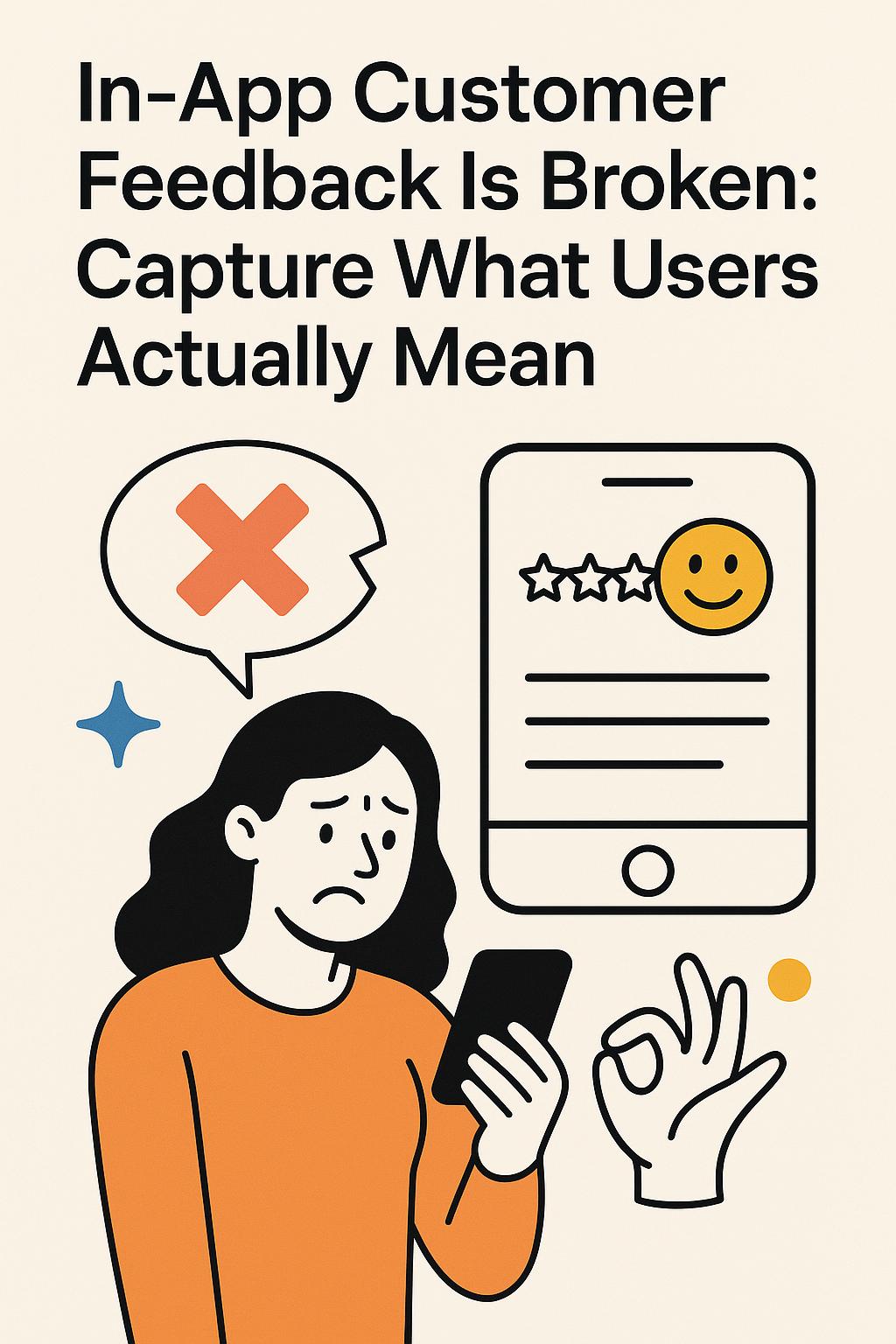 In-App Customer Feedback Is Broken: How to Capture What Users Actually Mean (Not Just What They Say)